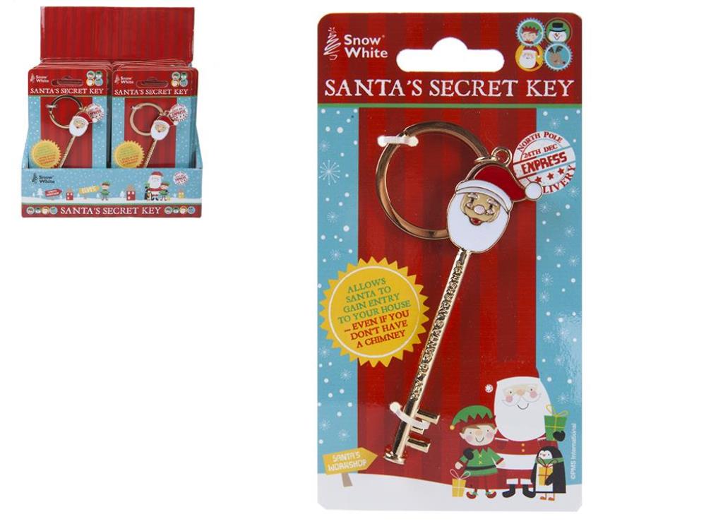 4" X 1" Die Cast Santas Secret Key - Click Image to Close