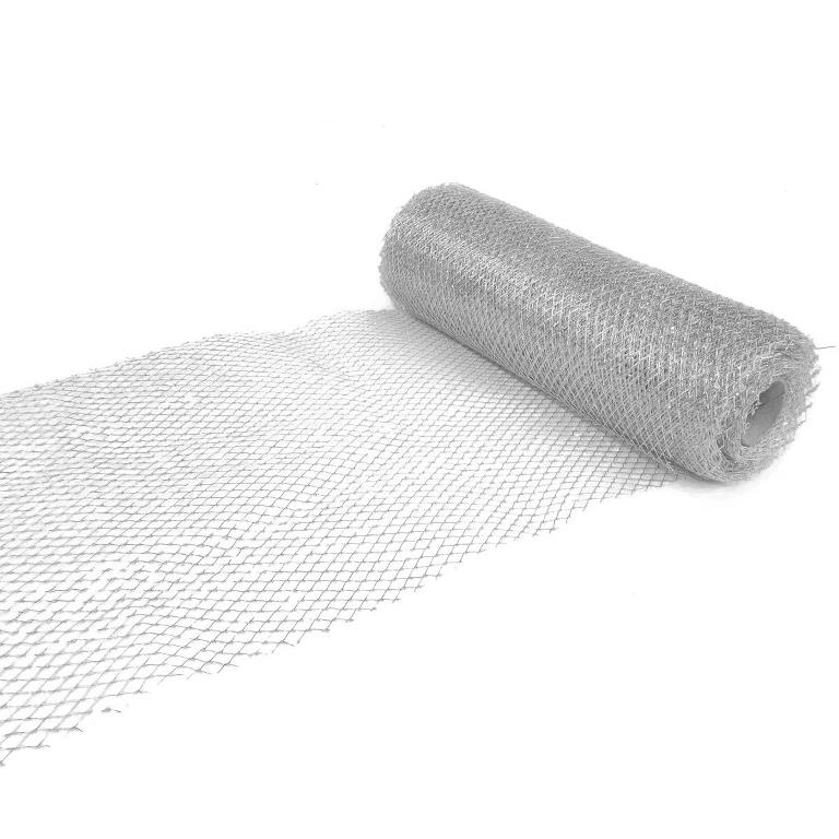 Deco Mesh Silver Shiny 25cm x 9m - Click Image to Close