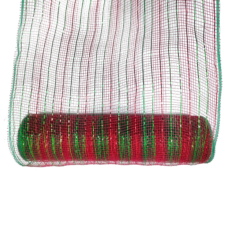 Deco Mesh Red & Green 25cm x 9m - Click Image to Close