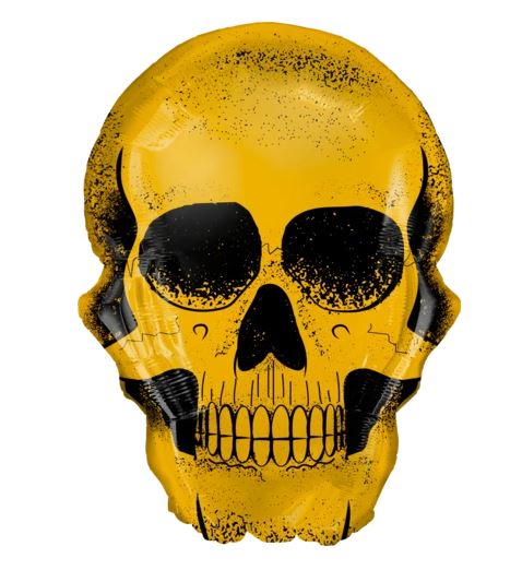 Golden Skull Shape 36" - Click Image to Close