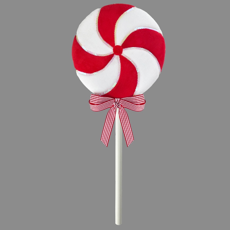 60cm Lollipop Red/White - Click Image to Close