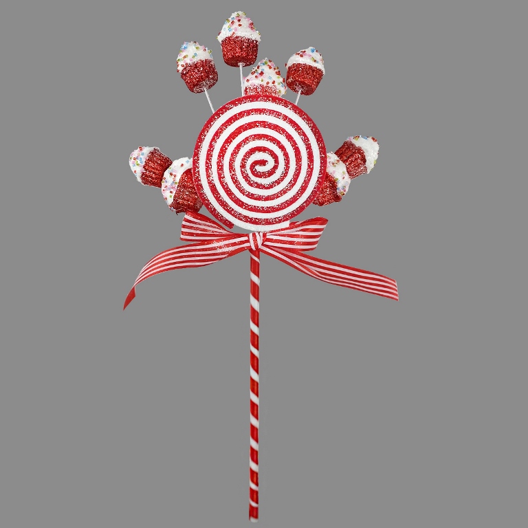 20X46cm Lolly & Cupcake Spray Red - Click Image to Close