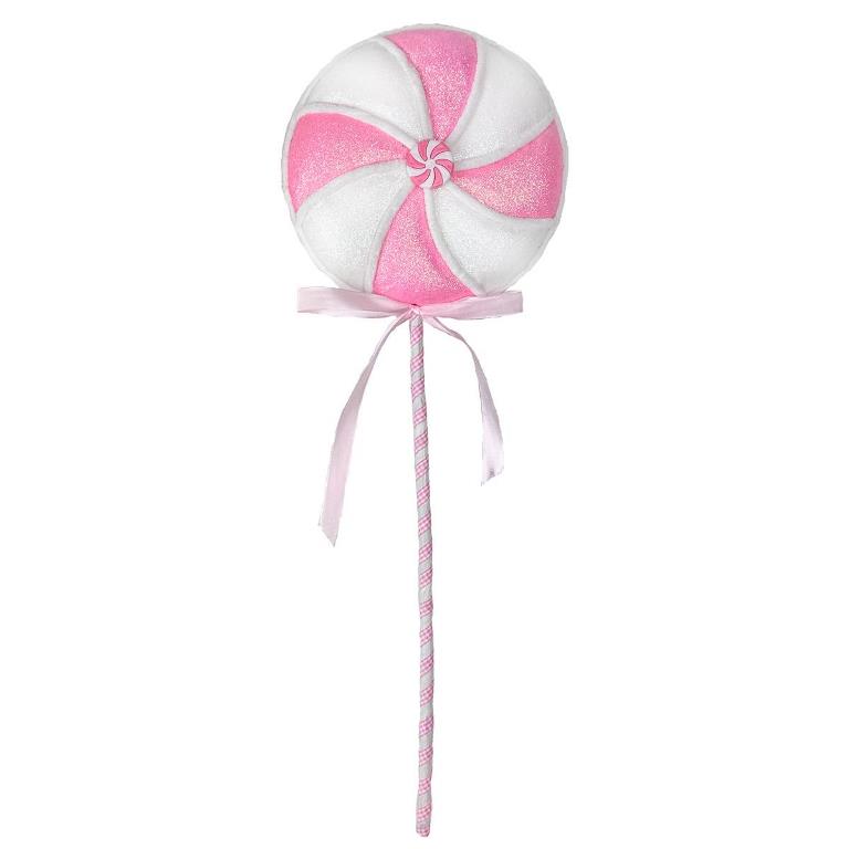 Christmas Lux Lolly Pink And White 63cm - Click Image to Close