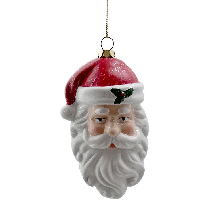 Santa Head Bauble 13cm - Click Image to Close