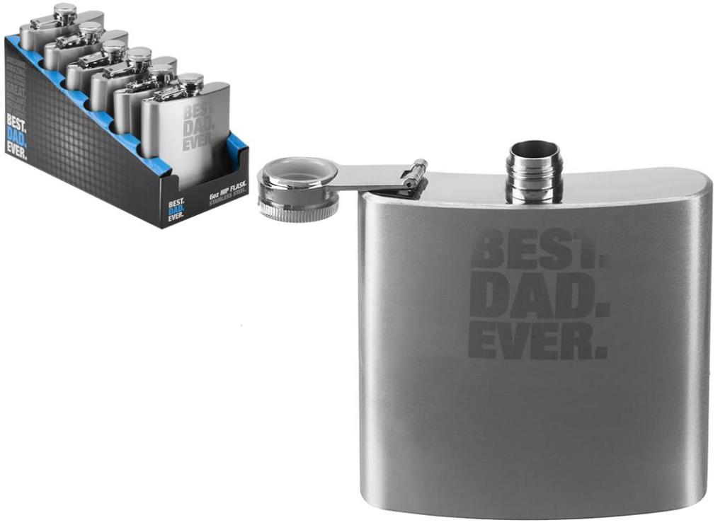 6OZ BEST DAD EVER HIP FLASK - Click Image to Close