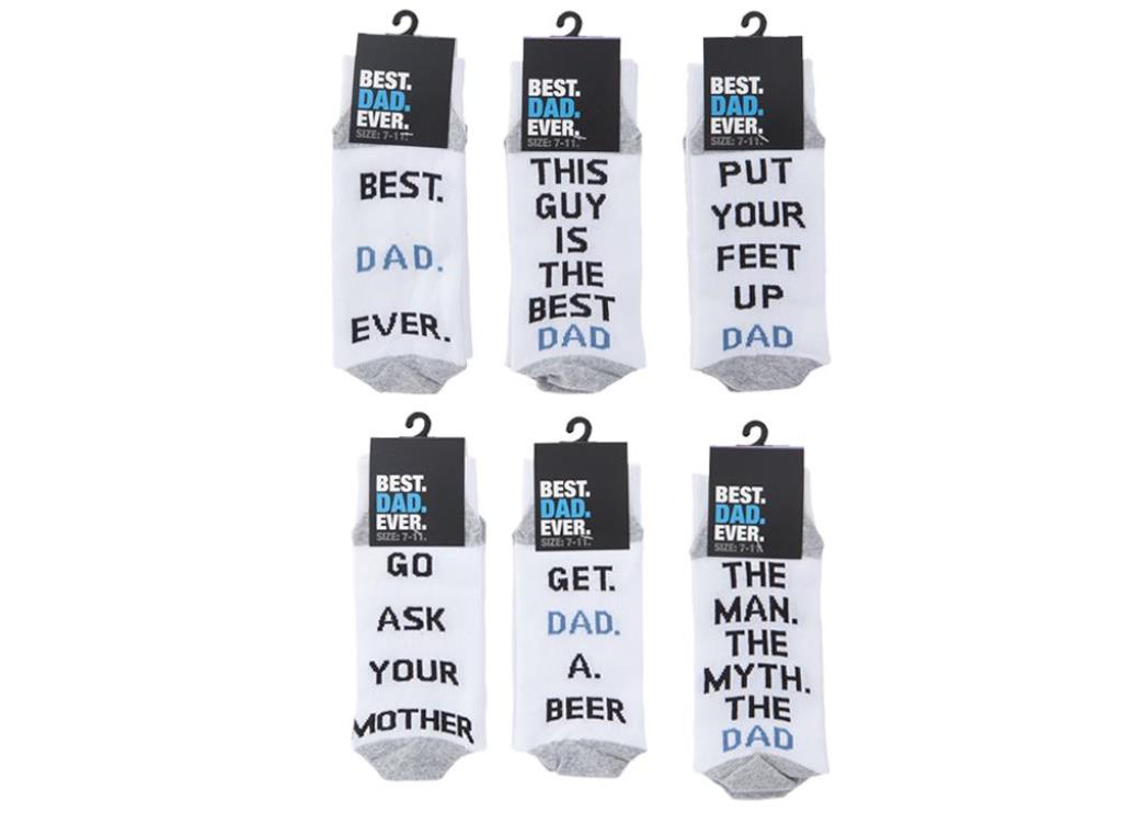 Fathers Day Best Dad Ever Socks ( Assorted Designs ) - Click Image to Close