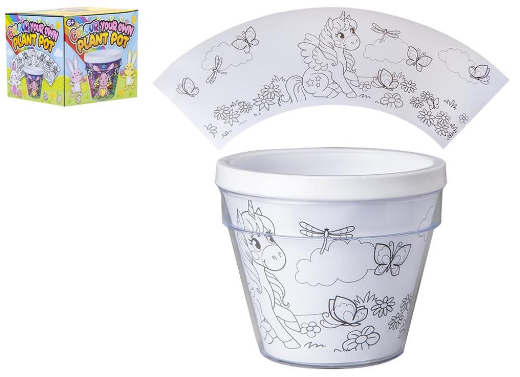 COLOUR YOUR OWN PLANT POT EASTER DESIGN - Click Image to Close