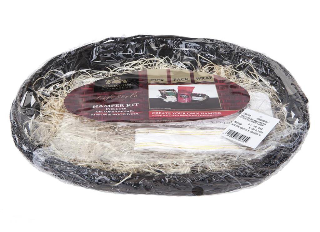 Make Your Own Slope Oval Hamper Kit - Dark Wood - Click Image to Close