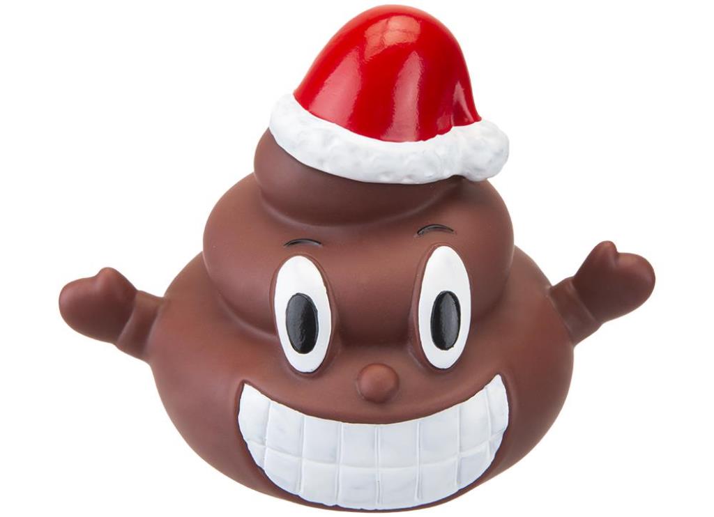 Christmas Vinyl Poo Dog Toy - Click Image to Close