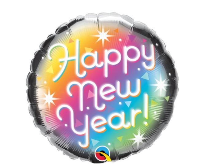 New Year 18" Prismatic Balloon - Click Image to Close