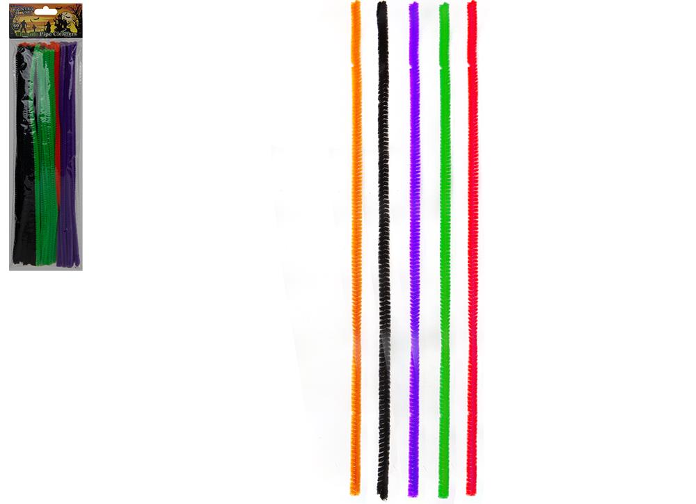 Halloween Chenille Pipe Cleaners Pack Of 60 - Click Image to Close