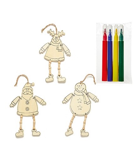 Christmas 20cm Colour Your Own Hanging Decoration - Click Image to Close