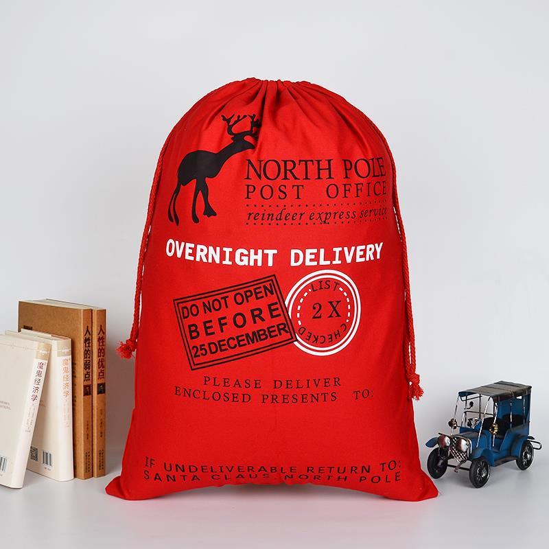 Red Overnight Delivery Santa Sack 70cm X 50cm - Click Image to Close