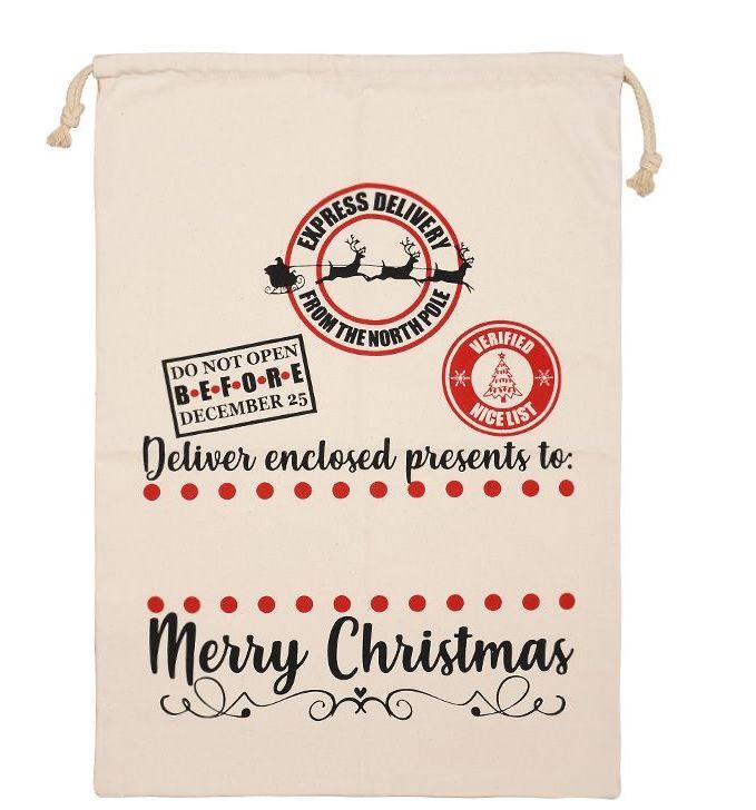 Reindeer Post Office Santa Sack 70 x 50cm - Click Image to Close