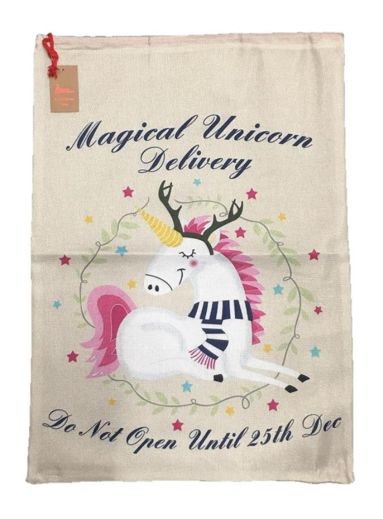 Red And Gold Reindeer Santa Sack 70 x 50cm - Click Image to Close