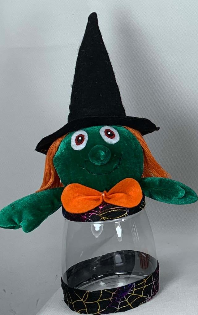 15" WITCH HALLOWEEN CANDY JAR - Click Image to Close