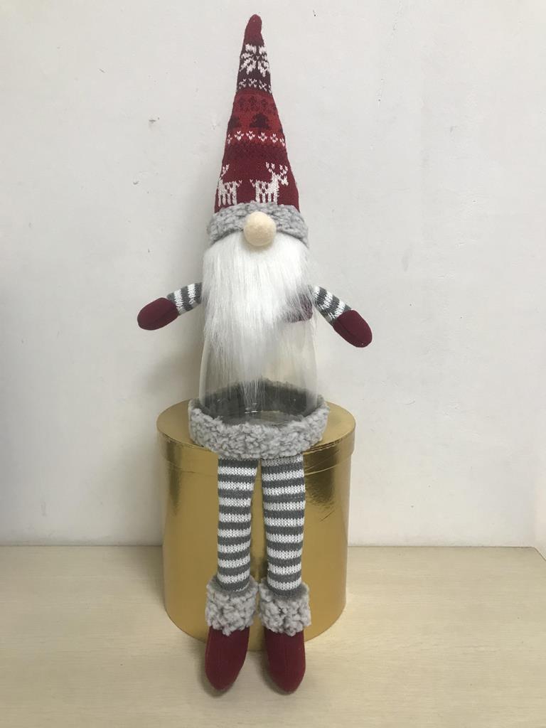 17" Nordic Gonk With Long Legs Christmas Candy Jar - Click Image to Close