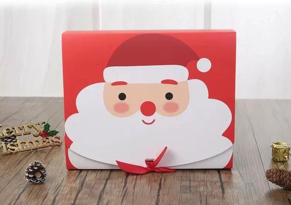 Santa Red Gift Box 31cm x 25cm x 8cm - Click Image to Close