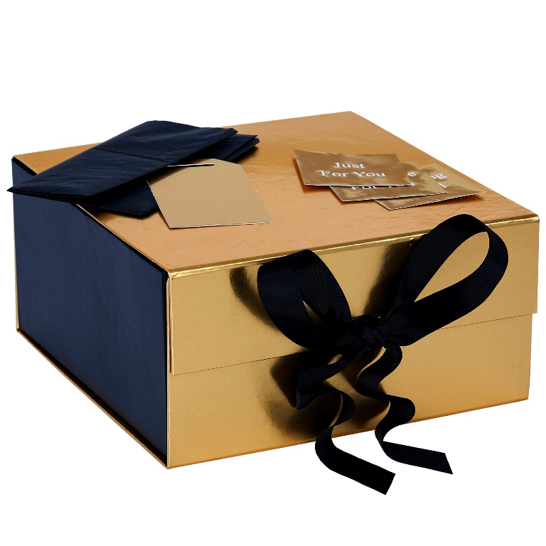Medium Gold Foil Gift Box - Click Image to Close