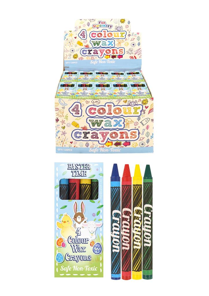 Mini Easter 8cm Wax Crayon 4 Pack X 120 ( 11p Each ) - Click Image to Close