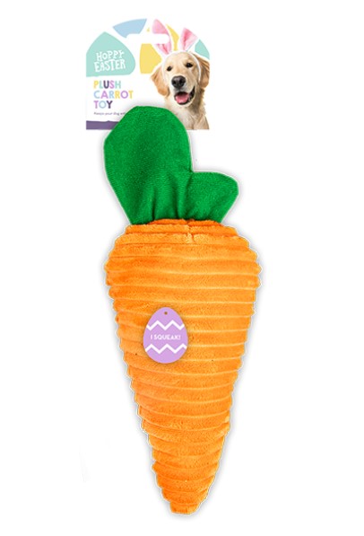 Easter Pet Plush Carrot Toy - Click Image to Close