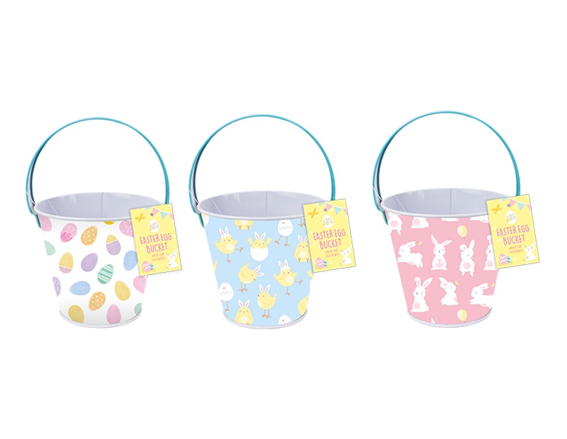 METAL EASTER TREAT BUCKET 16.4CM X 10.5CM - Click Image to Close