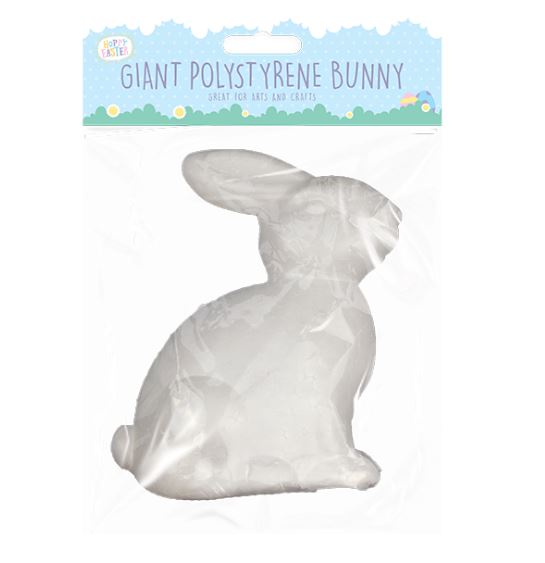EASTER GIANT POLYSTYRENE BUNNY 14CM - Click Image to Close