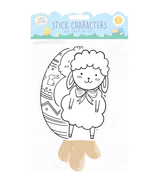 Easter Stick Characters 5 Pack - Click Image to Close