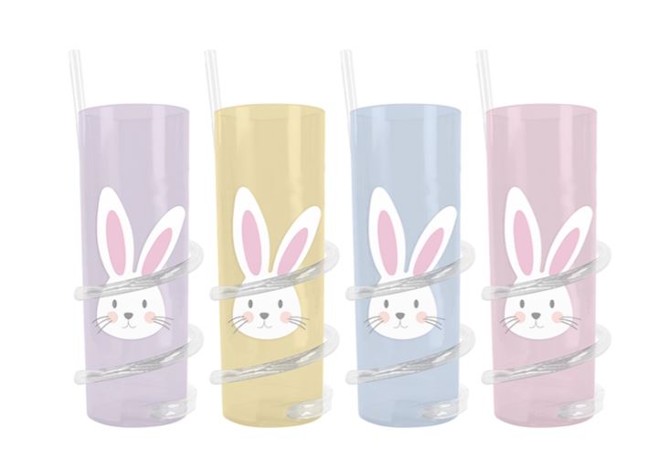 EASTER SPIRAL STRAW TUMBLER - Click Image to Close