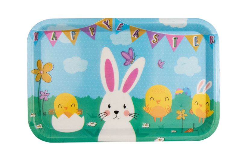 EASTER PLASTIC SERVING TRAY - Click Image to Close