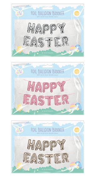 Easter Foil Balloon Banner - Click Image to Close