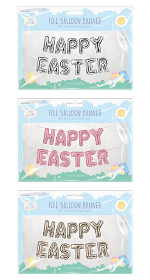 Easter Foil Balloon Banner - Click Image to Close
