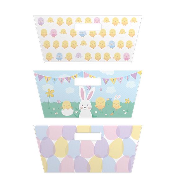 Easter Rectangle Printed Hamper Tray - Click Image to Close
