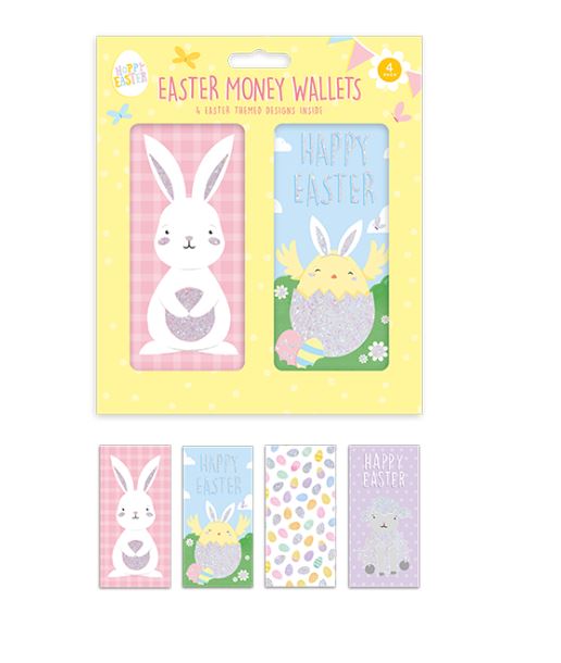 Easter Money Wallets 4 Pack - Click Image to Close