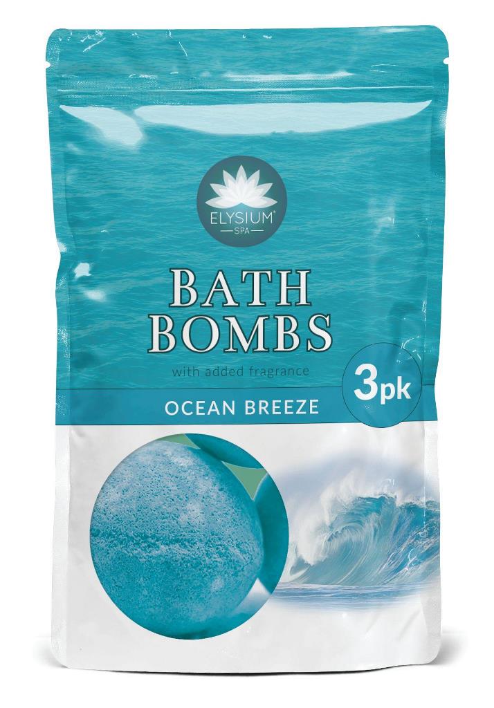 Elysium Spa Bath Bombs Ocean Breeze 3 X 50G - Click Image to Close