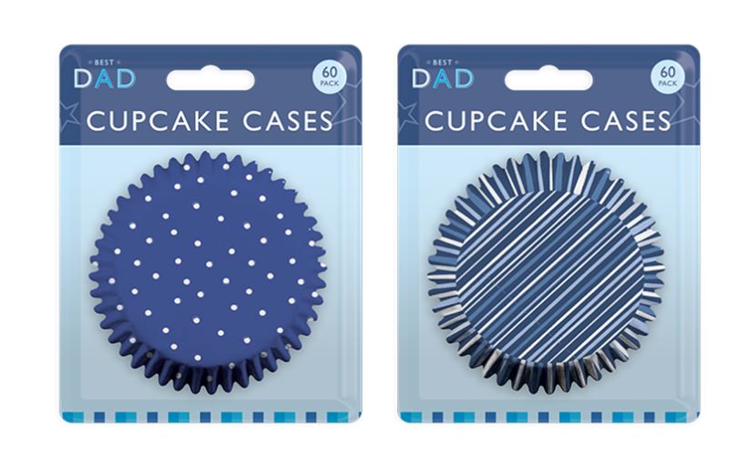 Father's Day Printed Cupcake Cases 60pk - Click Image to Close
