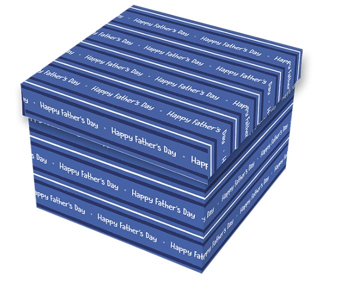 Father's Day Square Gift Box 16x16cm - Click Image to Close