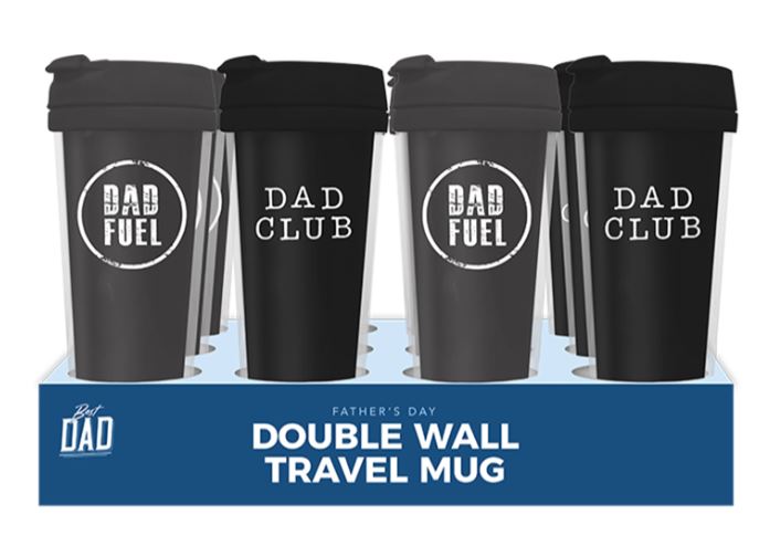 Father's Day Double Wall Travel Mug PDQ - Click Image to Close
