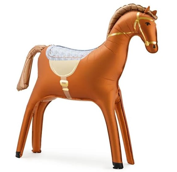 Christmas 44" Standing Horse Airfill Foil Balloon - Click Image to Close