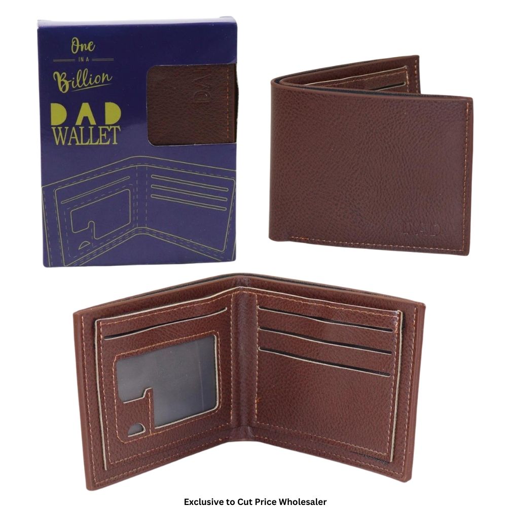 Dad In A Billion Faux Leather Wallet - Click Image to Close