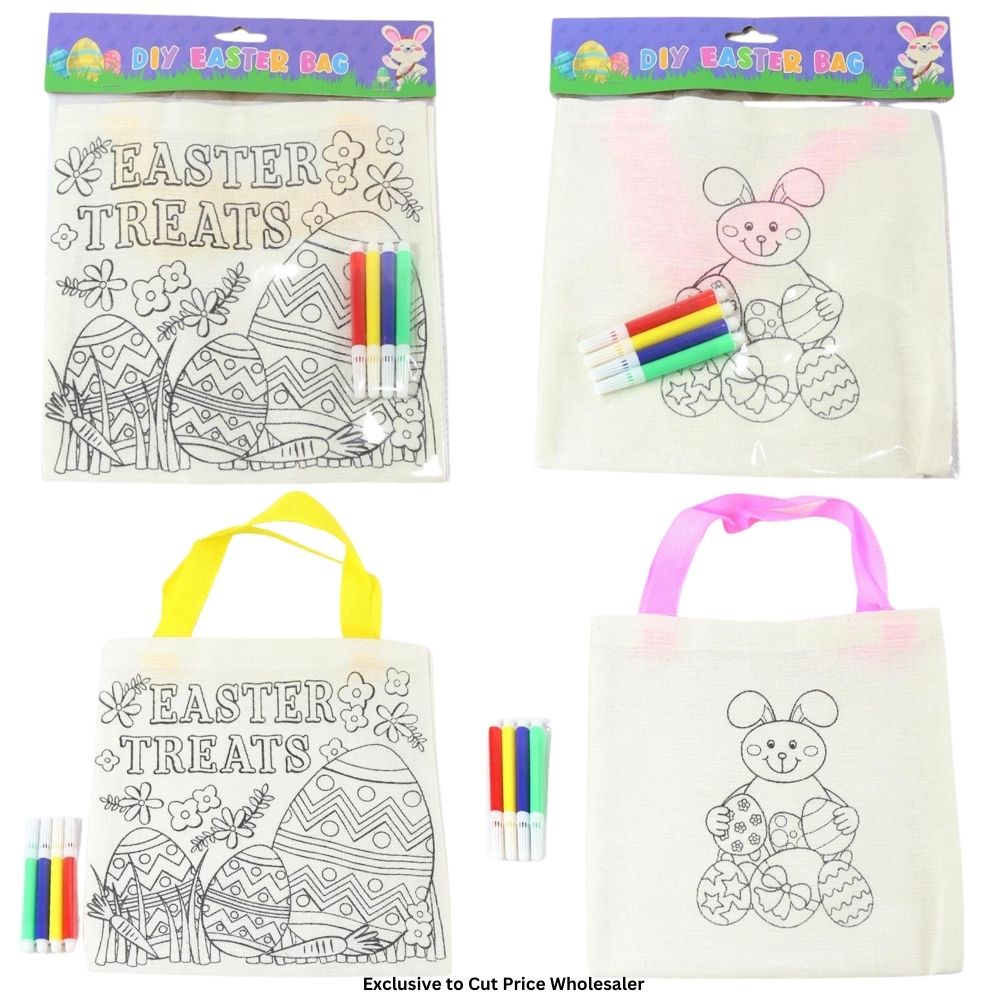 Colour Your Own Easter Bag With Colour Pens (2 designs) - Click Image to Close