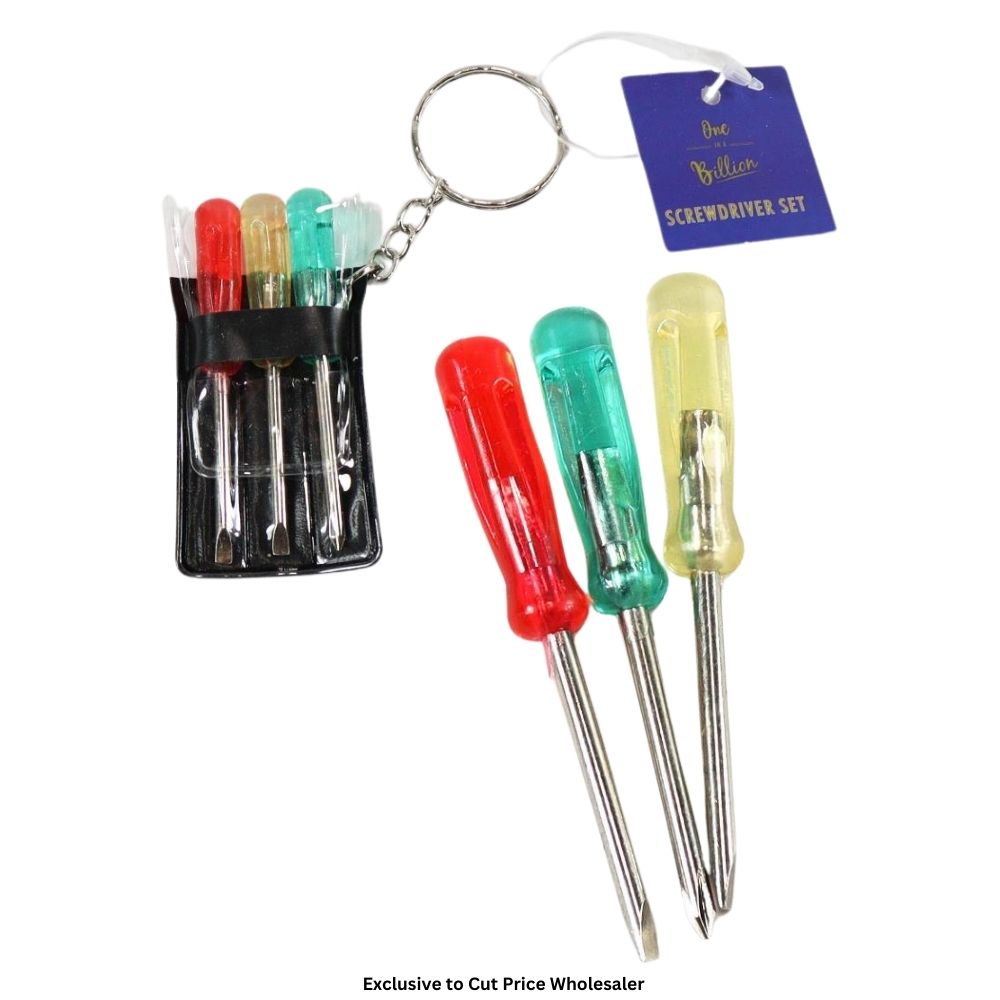 One In A Billion Screwdriver Keyring 3 Pack - Click Image to Close