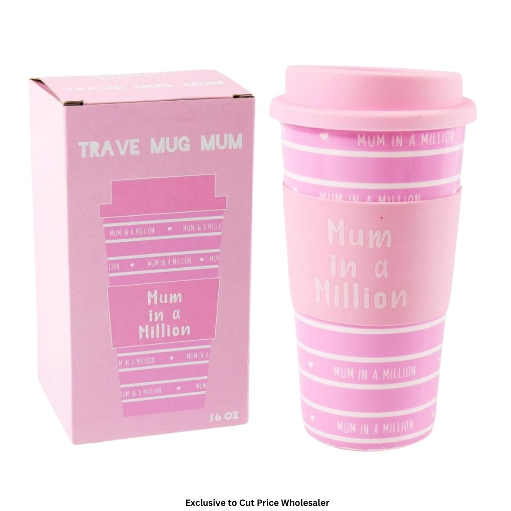 Mum In A Million Travel Mug In Gift Box - Click Image to Close