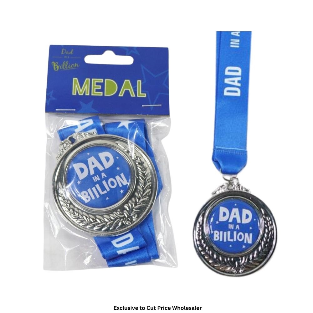 Dad In A Billion Medal ( 6.5cm ) - Click Image to Close