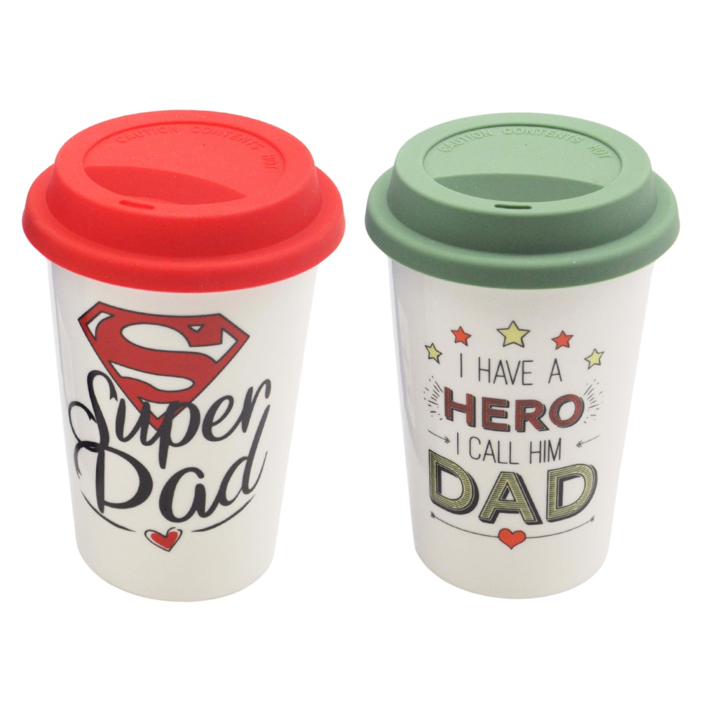Dad Ceramic Travel Mug In A Box ( Assorted Designs ) - Click Image to Close