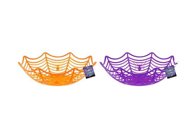 Halloween Cobweb Party Basket 25cm - Click Image to Close