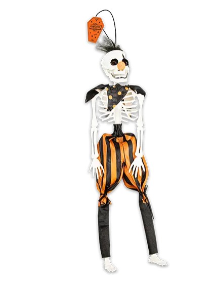 Hanging Clown Skeleton 40cm - Click Image to Close