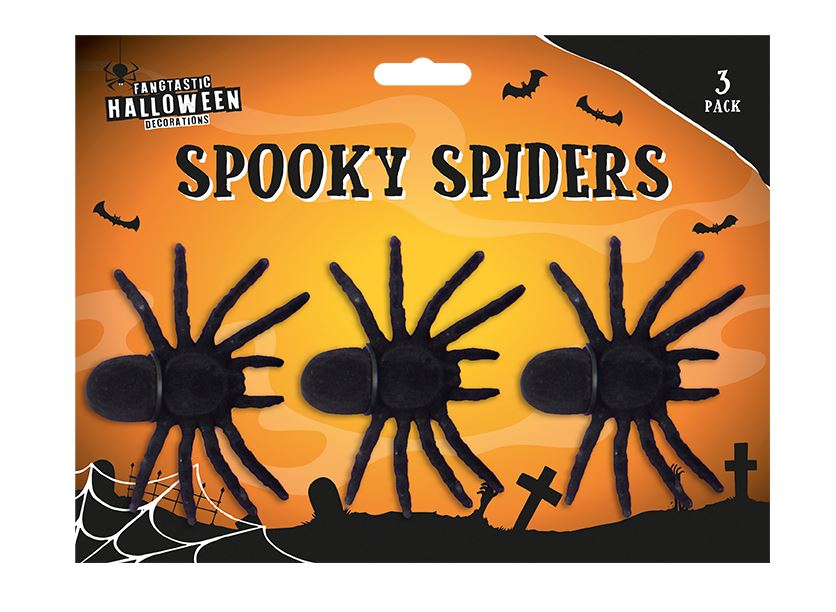 Halloween Spooky Spiders 3 Pack - Click Image to Close