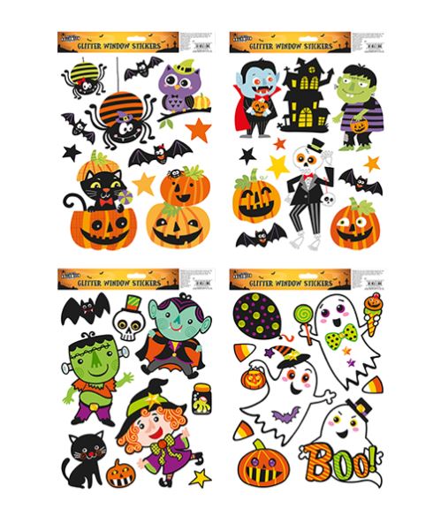 Halloween Glitter Window Stickers - Click Image to Close