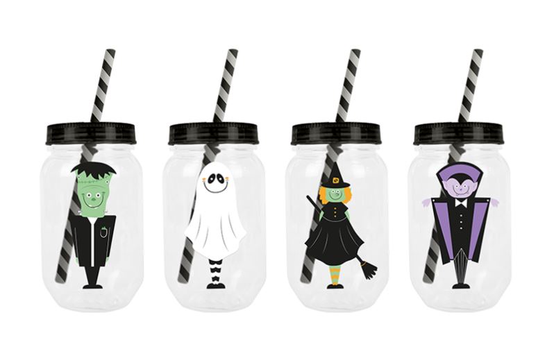 Halloween Cup & Straw 500ml - Click Image to Close